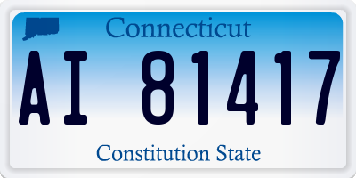 CT license plate AI81417