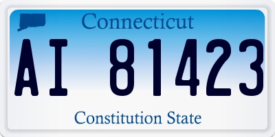 CT license plate AI81423