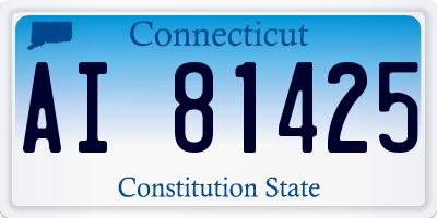 CT license plate AI81425