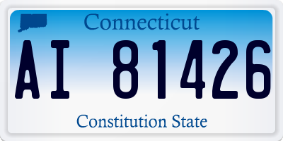 CT license plate AI81426