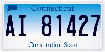 CT license plate AI81427