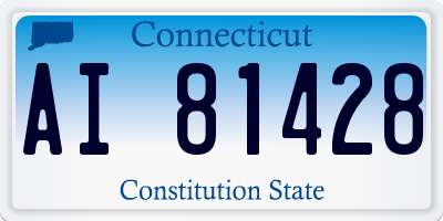 CT license plate AI81428