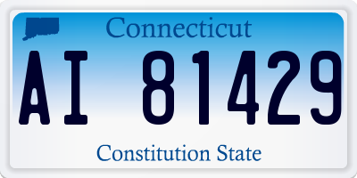 CT license plate AI81429