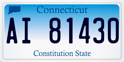 CT license plate AI81430