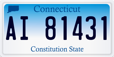 CT license plate AI81431