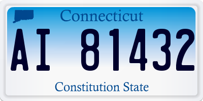 CT license plate AI81432