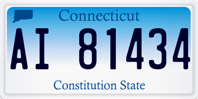 CT license plate AI81434
