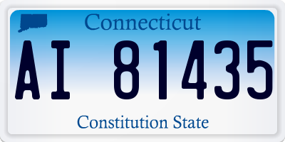 CT license plate AI81435