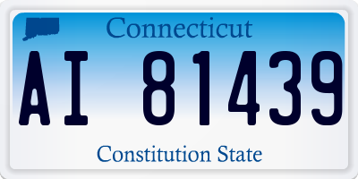 CT license plate AI81439