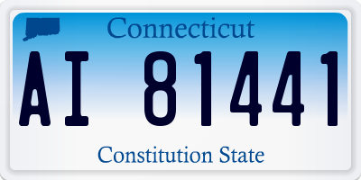 CT license plate AI81441