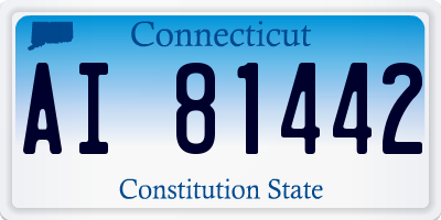 CT license plate AI81442