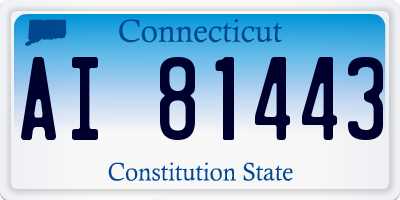 CT license plate AI81443