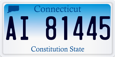 CT license plate AI81445
