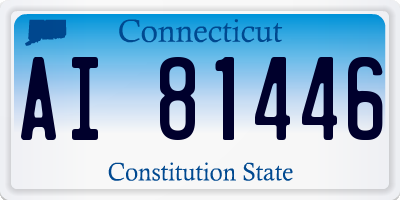 CT license plate AI81446