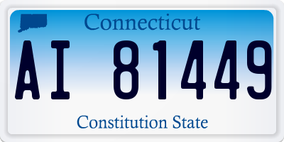 CT license plate AI81449