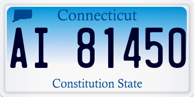 CT license plate AI81450