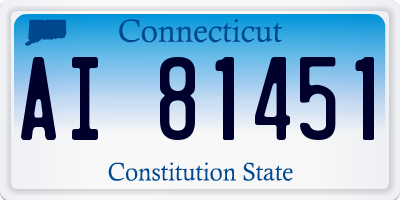 CT license plate AI81451