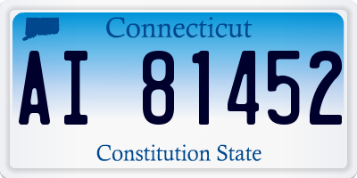 CT license plate AI81452