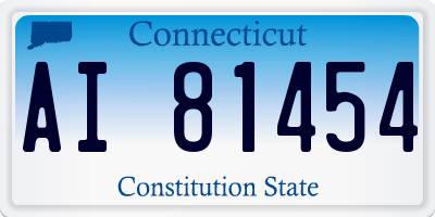 CT license plate AI81454