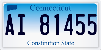 CT license plate AI81455