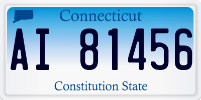 CT license plate AI81456