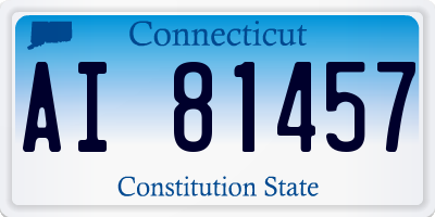 CT license plate AI81457