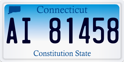 CT license plate AI81458
