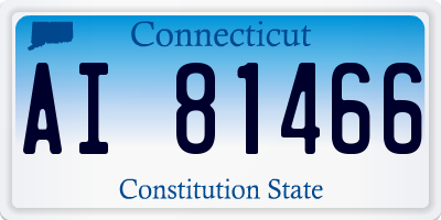 CT license plate AI81466