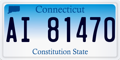 CT license plate AI81470