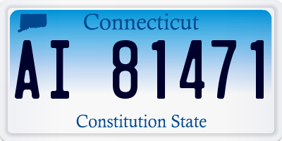 CT license plate AI81471