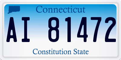 CT license plate AI81472