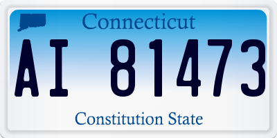 CT license plate AI81473