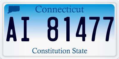 CT license plate AI81477