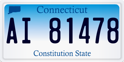CT license plate AI81478