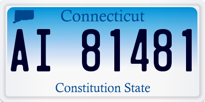 CT license plate AI81481