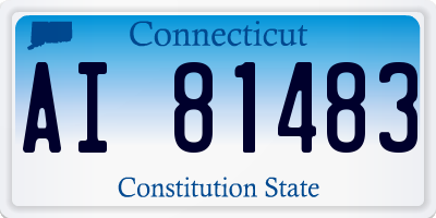 CT license plate AI81483