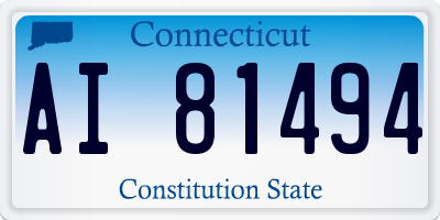 CT license plate AI81494