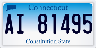 CT license plate AI81495