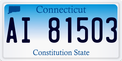 CT license plate AI81503