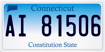 CT license plate AI81506