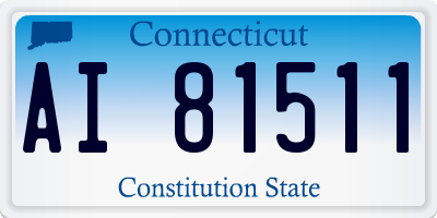 CT license plate AI81511