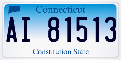 CT license plate AI81513