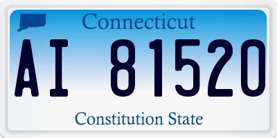 CT license plate AI81520