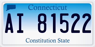 CT license plate AI81522