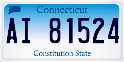 CT license plate AI81524