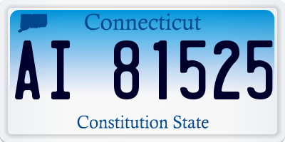 CT license plate AI81525