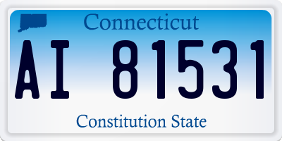 CT license plate AI81531