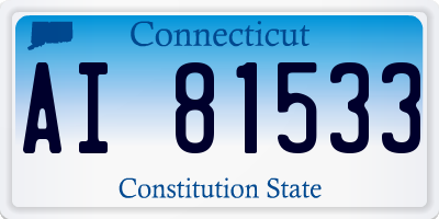CT license plate AI81533