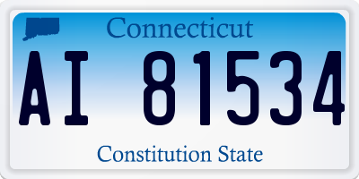 CT license plate AI81534