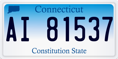 CT license plate AI81537